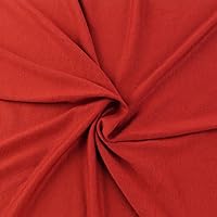 Red Scarlet Rayon Jersey Stretch Knit Fabric by The Yard (Medium Weight/ 180 GSM) - 1 Yard