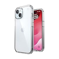 Speck Clear iPhone 15 Case - Drop Protection - for iPhone 15, iPhone 14 & iPhone 13 - Scratch Resistant, Anti-Yellowing, 6.1 Inch Phone Case - Presidio Clear/Clear