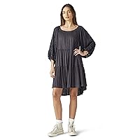 Lucky Brand womens Tiered Tunic Dress, Washed Black, X-Small US