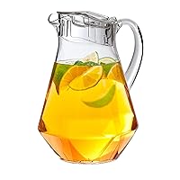 Amazing Abby - Sparkly - Acrylic Pitcher (68 oz), Clear Plastic Water Pitcher with Lid, Fridge Jug, BPA-Free, Shatter-Proof, Great for Iced Tea, Sangria, Lemonade, Juice, Milk, and More