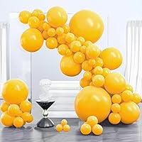PartyWoo Orange Balloons, 100 pcs Goldenrod Balloons Different Sizes Pack of 36 Inch 18 Inch 12 Inch 10 Inch 5 Inch Orangey Yellow Balloons for Balloon Garland or Arch as Party Decorations, Orange-Y10