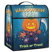 Halloween Trick or Treat 01 Coffee Maker Dust Cover Mixer Cover with Pockets and Top Handle Toaster Covers Bread Machine Covers for Kitchen Cafe Bar Home Decor
