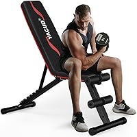 Weight Bench Press, Adjustable Workout Benches for Home Gym Dumbbell Exercise, 800 LB Stable Incline Decline Bench for Full Body Workout, 2 Sec Fast Folding Strength Training Sit up Bench