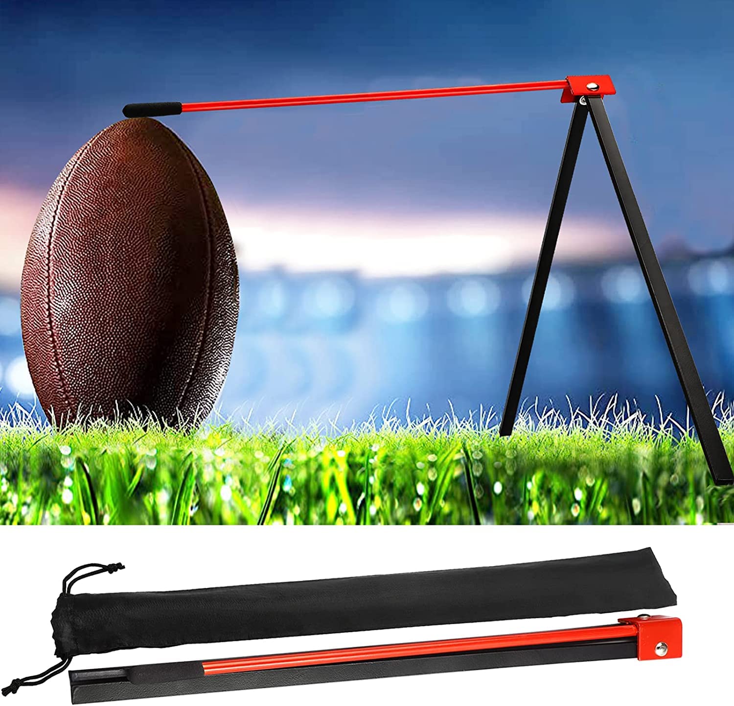Uprimu Football Kicking Holder Tee for Field Goal Training, Heavy Steel Made, Compatible with All Football Sizes