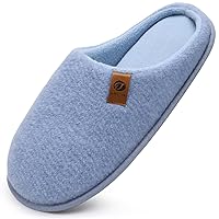 ONCAI Mens Cozy Memory Foam Scuff Slippers Slip On Warm House Shoes Indoor/Outdoor With Best Arch Support Size 7-15
