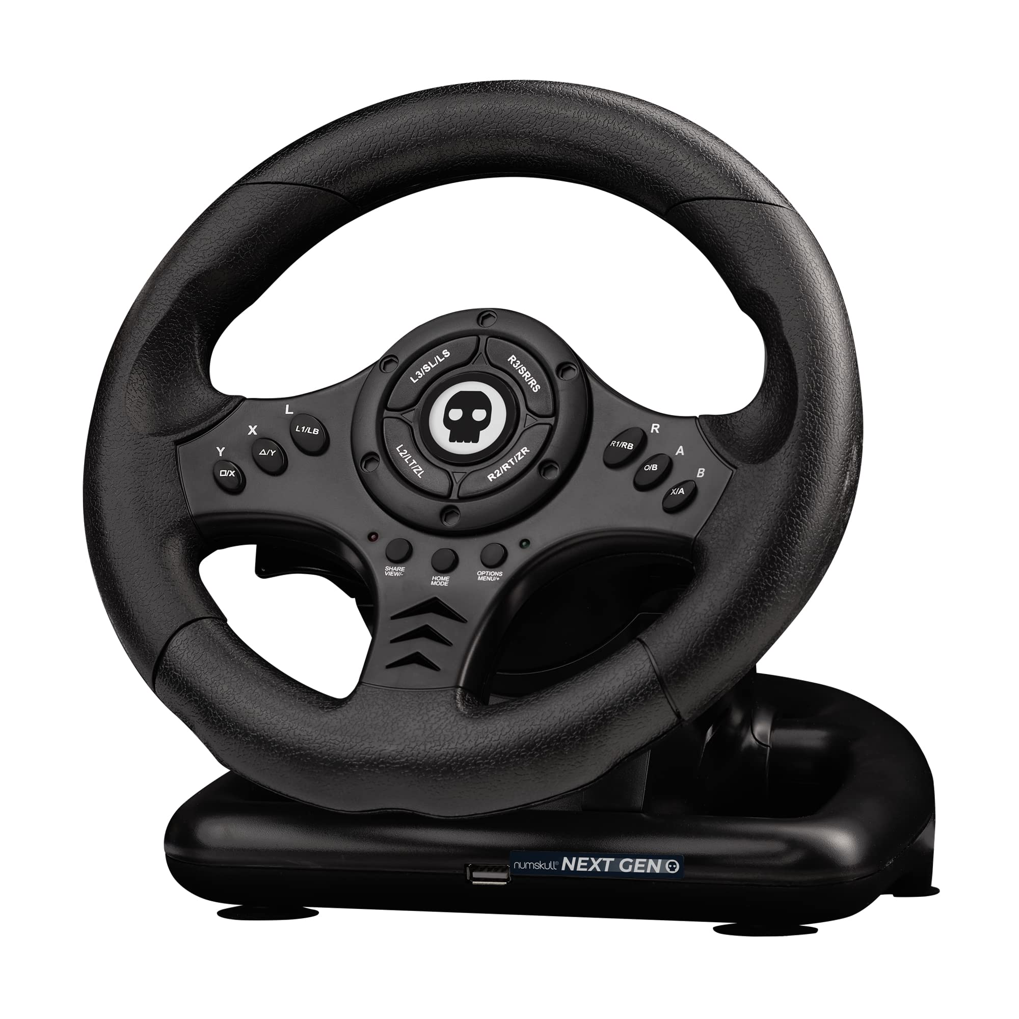 Numskull Next-Gen Multi Format Racing Wheel 2022 with Pedals - Compatible with Xbox Series X|S, Xbox One, PS4, Nintendo Switch and PC - Realistic Steering Wheel Controller Accessory