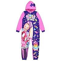 JoJo Siwa Girls' Can Do It All Zipper Kids Sleeper Union Suit Pajama Outfit
