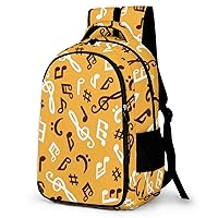Music Notes Laptop Backpack Durable Computer Shoulder Bag Business Work Bag Camping Travel Daypack