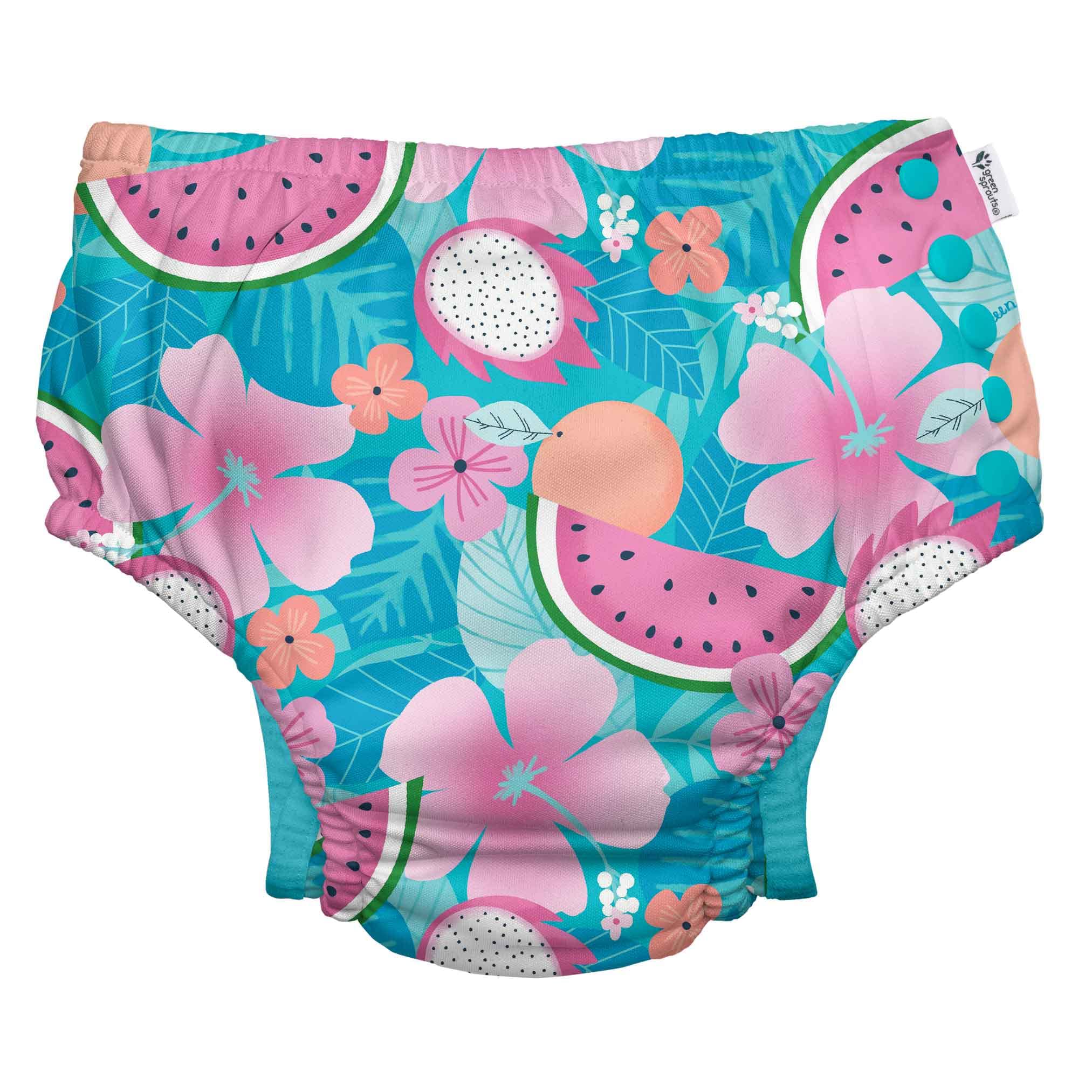 i play. by Green Sprouts Reusable, Eco Snap Swim Diaper with Gussets, UPF 50, Patented Design, Standard 100 by Oeko-TEX Certified - 6 mo - 5T