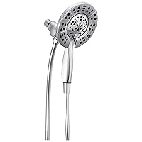 Delta Faucet 4-Spray In2ition Dual Shower Head with Handheld Spray, Detachable Chrome Showerheads & Handheld Showers, Handheld Shower Heads with Hose, Chrome 58499
