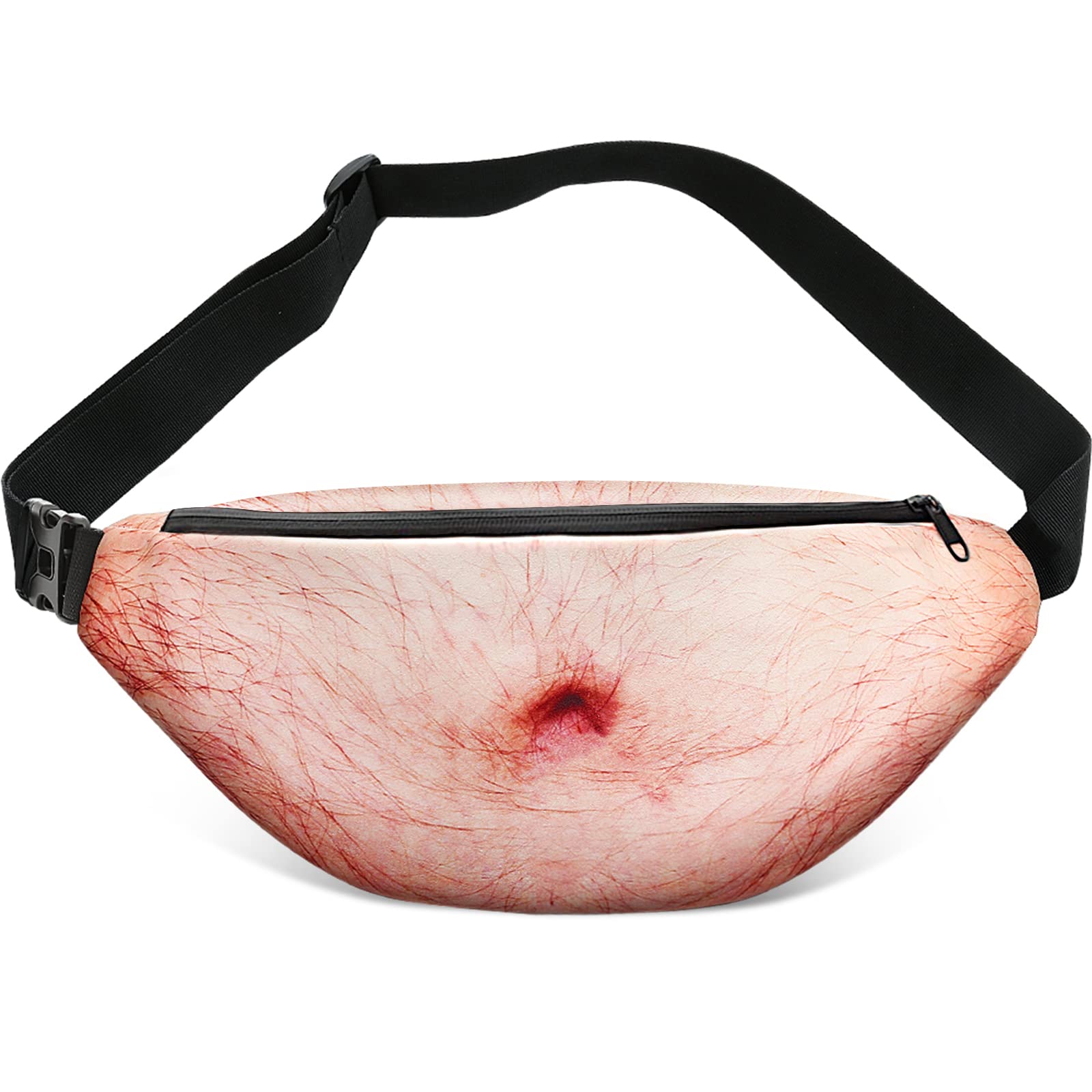 Funny Gag Gifts White Elephant Gift Dad Belly Fanny Pack,Christmas Gag Gifts Exchange,Fake Belly 3D Waist Bag