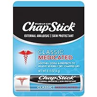 Classic Medicated Lip Balm Tube, Chapped Lips Treatment and Skin Protectant - 0.15 Oz
