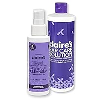Claire’s 16 Fl Oz Aftercare Ear Piercing Cleaner Solution and 3.4 Fl Oz Rapid 3 Week Aftercare Ear Piercing Spray Solution – Avoid Infections on Pierced Ears, Nose Piercings, and Belly Button Piercing