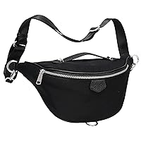 AOCINA INICAT Fanny Packs for Women Fashionable Waist Packs Belt Bags Unisex Cross Body Bag for Travel Hiking(G-Black)
