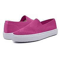 Womens Mesh Upper Nonslip Waitress Slip On Simple Flats