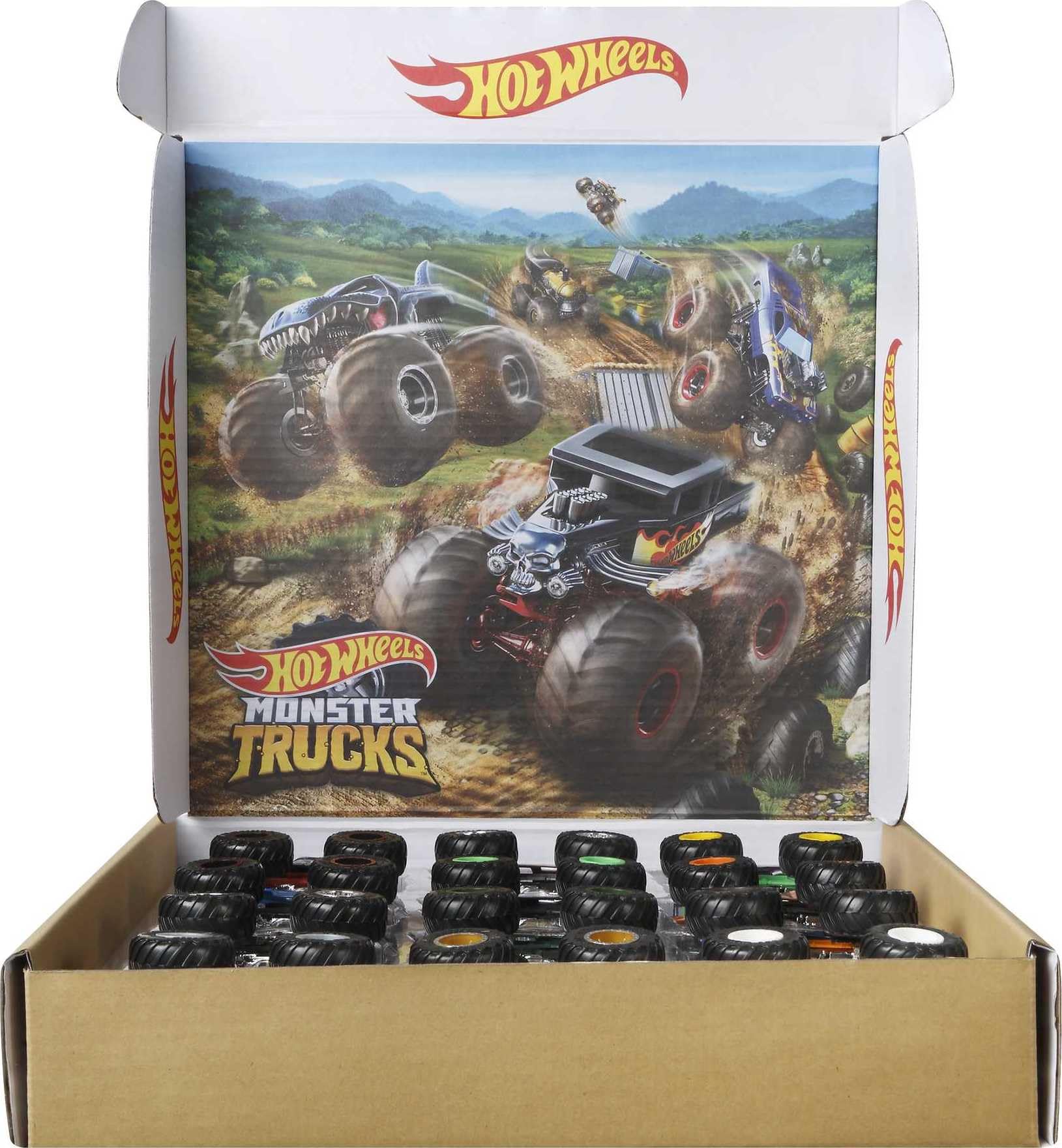 Hot Wheels Monster Trucks Set of 12 1:64 Scale Die-Cast Toy Trucks, Collectible Vehicles (Styles May Vary) (Amazon Exclusive)