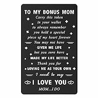 Stepmom Gifts Bonus Mom Wallet Card - I Love You Mom ... I Do - Step Mom Gifts Stepmother Birthday Card, Mothers Day, Christmas