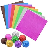 Dreamtop 800 Pcs Foil Candy Wrappers, Candy Wrappers for Caramels Square Candy Wrapping Paper Aluminum Foil Paper for Candy Packaging Decoration Chocolate Wrappers Papers, 8 Colors（3.15x3.15