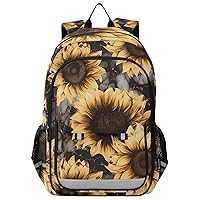 ALAZA Sunflowers Marble Backpack Bookbag Laptop Notebook Bag Casual Travel Daypack for Women Men Fits15.6 Laptop
