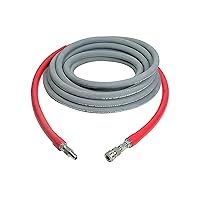 Simpson Cleaning 41184 Wrapped Rubber 8000 PSI Pressure Washer Hose, Hot and Cold-Water Use, Industrial Strength, 3/8 Inch Inner Diameter, 50 Feet, Gray