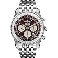 Breitling Navitimer Rattrapante Brown Dial Chronograph Steel Watch - AB031021/Q615-453A