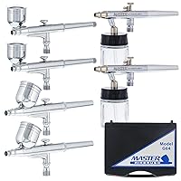  Master Performance S68 Multi-Purpose Precision Dual-Action  Siphon Feed Airbrush, 0.35 mm Tip, 3/4 oz Fluid Bottle, Color Cup - User  Friendly Set Kit - How-to-Airbrush Guide - Auto, Art, Hobby, Cake 