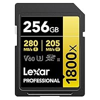 Gold Series Professional 1800x 256GB UHS-II U3 SDXC Memory Card