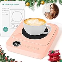 Coffee Mug Warmer for Desk, Electric Heated Mug Cup Warmer, Auto Shut Off, Office Desk Accessories Home Kitchen Appliances Gadgets, Birthday Gifts for Women Men (Pink)