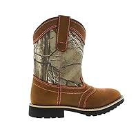 Itasca Unisex-Child Youth Pull-on Leather/Nylon Buckaroo Western Boot