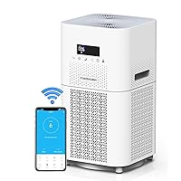 Air Purifier for Home Large Room,H13 True HEPA Filter,Smart Wi-Fi Air Purifier up to 1830 Ft², Air Purifier for Bedroom with PM 2.5 Display for Pet Odor, Dust, Smoke, Wildfire (AP402)