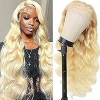 613 Body Wave Lace Front Wig Human Hair 13x4 613 HD Transparent lace Frontal Wig, 180% Density Blonde Lace Front Wigs Human Hair Pre Plucked with Baby Hair Glueless wigs for women 22 Inch