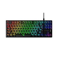 HyperX Alloy Origins Core - Tenkeyless Mechanical Gaming Keyboard, Software Controlled Light & Macro Customization, Compact Form Factor, RGB LED Backlit, Tactile HyperX Aqua Switch,Black