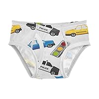 Vehicle Boys' Briefs Police Car Traffic Light Kid Underwear Little Child Underpants, 2-8T