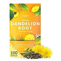 Organic Dandelion Root Tea —100 Tea Bags | Organic Herbal Tea From Single Origin | Eco-Friendly Tea Bags | Non-GMO Caffeine Free Tea With Zero Sugar | Cederberg Tea Company