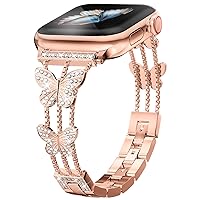 Add sparkle to your watch with the Musk-MSKR Metal Diamond Starlight Band - compatible with Apple Watch Series 8/7/6/5/4/3/2/1/SE/Ultra - shiny and stylish for women in sizes 38mm 40mm 41mm 42mm 44mm 45mm 49mm