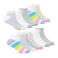 Keds Girls' Soft Half Cushion Socks, 10 Pack