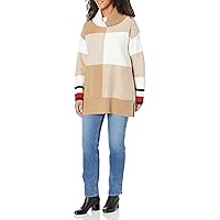 Tommy Hilfiger Women's Check Cozy Turtleneck Tunic Sweater
