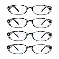 LifeArt 4 Pairs Reading Glasses, Blue Light Blocking Glasses, Computer Reading