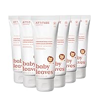 ATTITUDE Body Cream for Baby, EWG Verified, Made with Naturally Derived Ingredients, Vegan, Pear Nectar, 6.7 Fl Oz (Pack of 6)