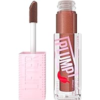 Lifter Gloss Lifter Plump, Plumping Lip Gloss with Chili Pepper and 5% Maxi-Lip, Cocoa Zing, Sheer Cool Brown, 1 Count