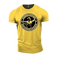 Arnold Schwarzenegger Conquer Gym T-Shirt - Bodybuilding Workout Training Top