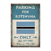 Parking for Botswana Only All Others Will Be Towed Wall Sticker Murals Funny National Country Flags Furniture Wall Sticker Vinyl Mural Decals Quotes for Bumper Bathroom Suitcase Home Decor 18in