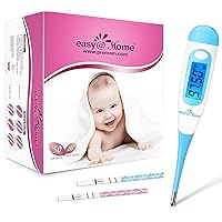 Easy@Home 50 Ovulation & 20 Pregnancy Strips + Digital Basal Thermometer with Blue Backlight LCD Display
