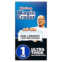 Mr. Clean Magic Eraser Ultra Thick Multi Purpose Cleaner, Magic Eraser Sponge Multi Surface Cleaner, 1ct