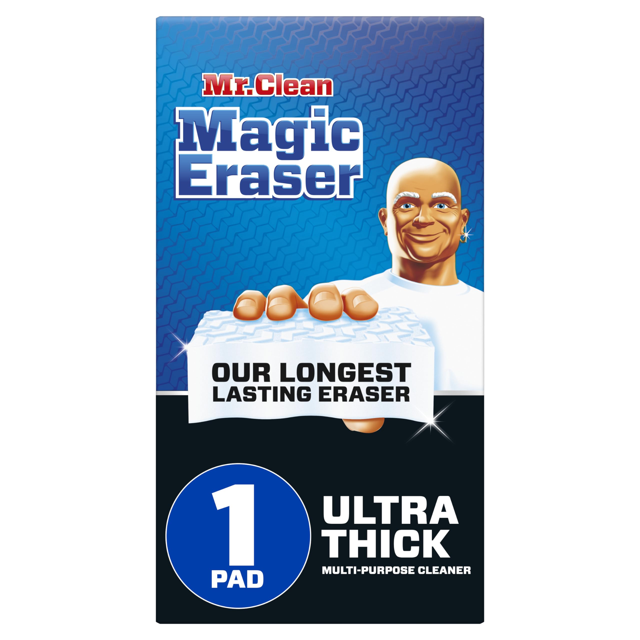 Mr. Clean Magic Eraser Ultra Thick Multi Purpose Cleaner, Magic Eraser Sponge Multi Surface Cleaner, 1ct