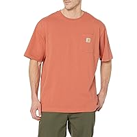 Carhartt Men's Loose Fit Heavyweight Short-Sleeve Pocket T-Shirt Closeout, Terracotta, Large
