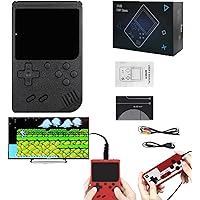 Over 400 Nostalgic Games, Best Handheld Console of 2024, Portable Retro Video Game Console, 2.6-Inch 400-in-1 Console with Game Controller, Supports 2 Players on TV (1Black)