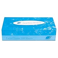 FACIAL30100 Boxed Facial Tissue, 2-Ply, White, 100 Sheets per Box (Case of 30)