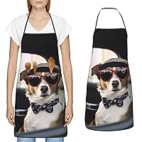 Waterproof Apron with Neck Strap Adjustable Bib for Kitchen Cute cartoon design Chef Aprons for Women Men Cooking