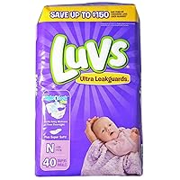 Newborn Ultra Leakguards Diapers, 40 Count